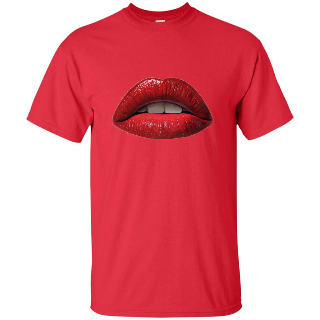 Red Lips T-shirt with Red Lips Art T-shirt Red
