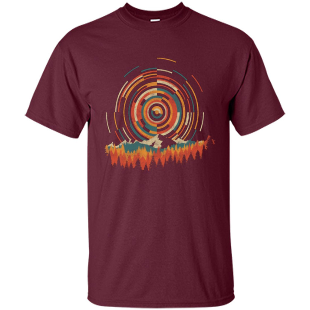 The Geometry Of Sunrise T-shirt Maroon