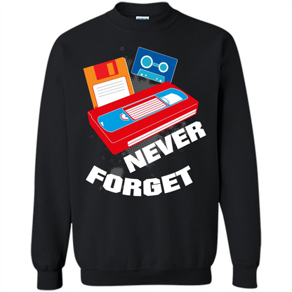 Floppy Disk Vhs 90s 80s T-shirt Never Forget Black