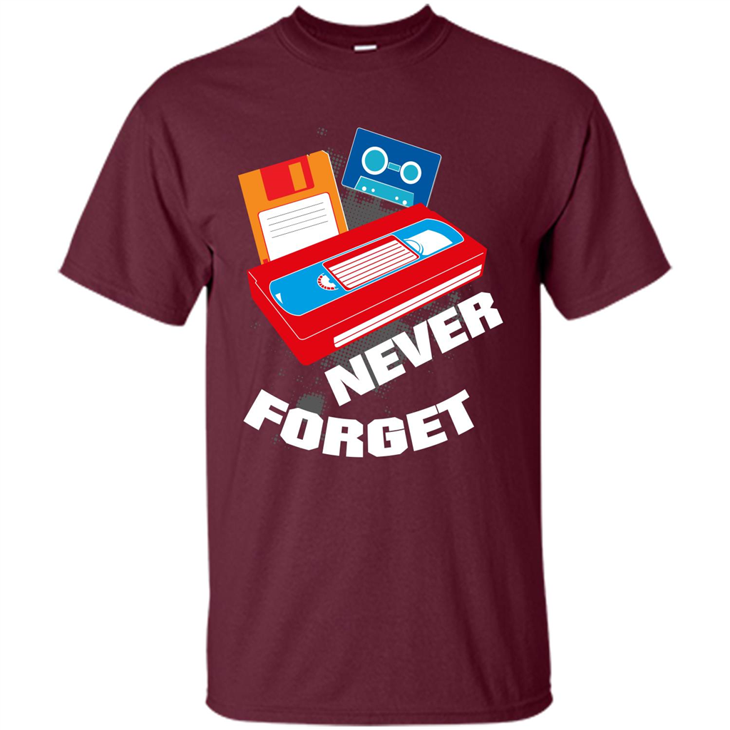 Floppy Disk Vhs 90s 80s T-shirt Never Forget Maroon