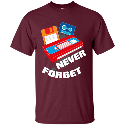 Floppy Disk Vhs 90s 80s T-shirt Never Forget Maroon