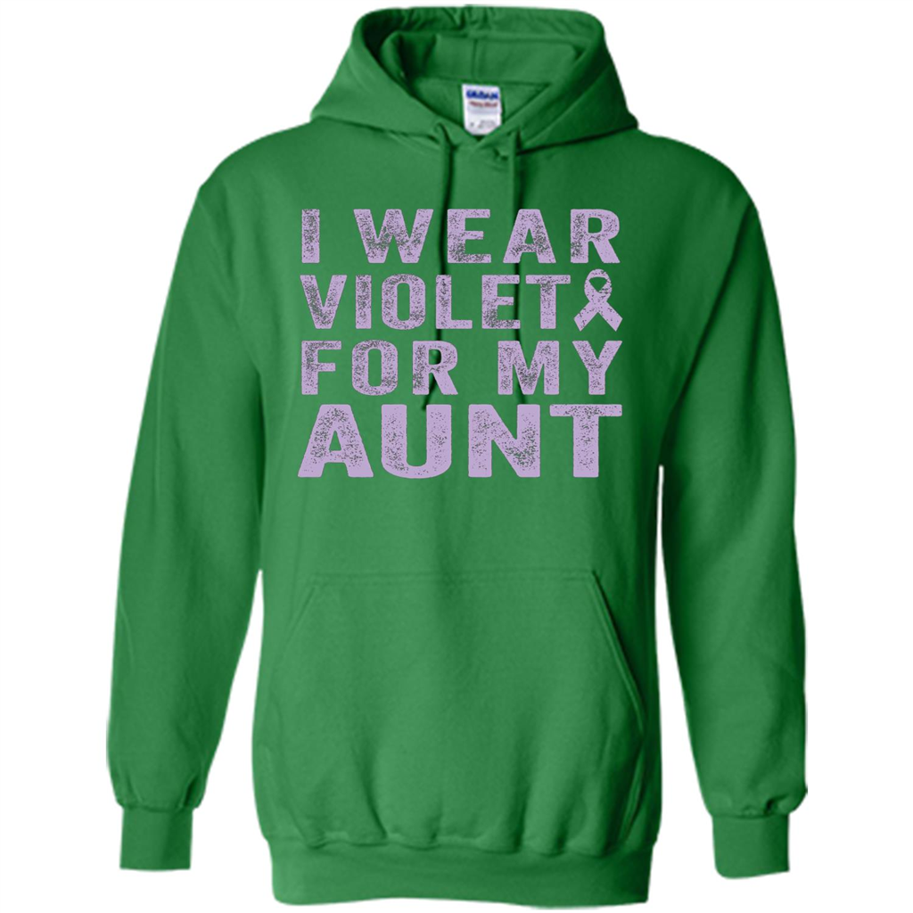 Cancer Awareness T-shirt I Wear Violet For My Aunt T-shirt Irish Green