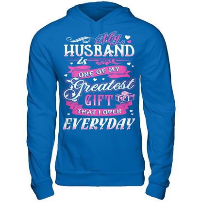 My Husband Is One Of My Greatest Gift T-shirt Gildan - Pullover Hoodie Royal