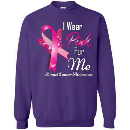 Breast Cancer Awareness T-Shirt I Wear Pink For Me Orange