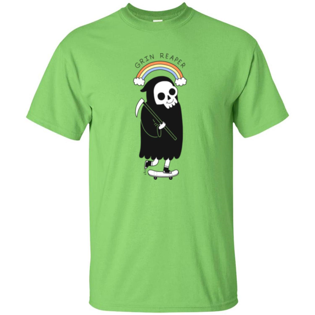 Grin Reaper Rainbow T-shirt Lime
