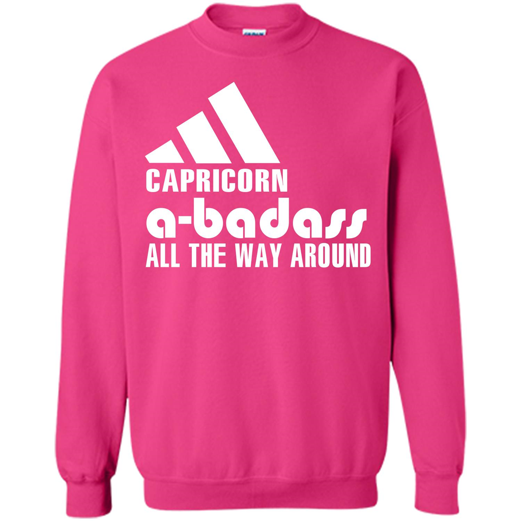Capricorn A-Badass All The Way Around T-shirt Heliconia