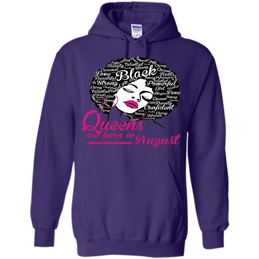 Queens Are Born In August T-shirt Purple