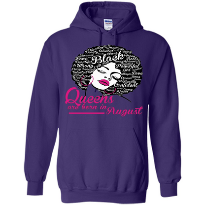 Queens Are Born In August T-shirt Purple