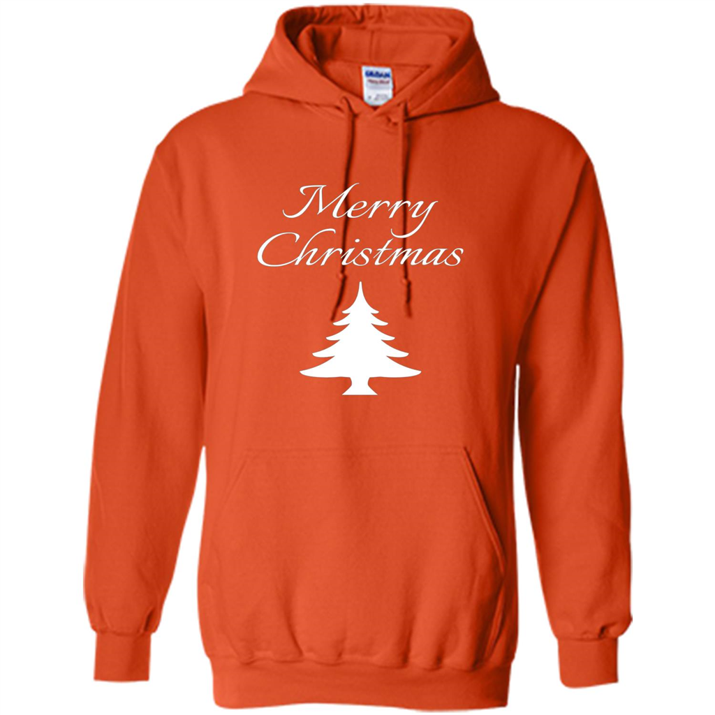 Merry Christmas Xmas Tree T-Shirt Orange