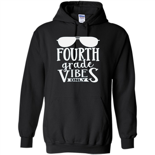 Fourth Grade Vibes Only T-shirt Back To School T-Shirt Black