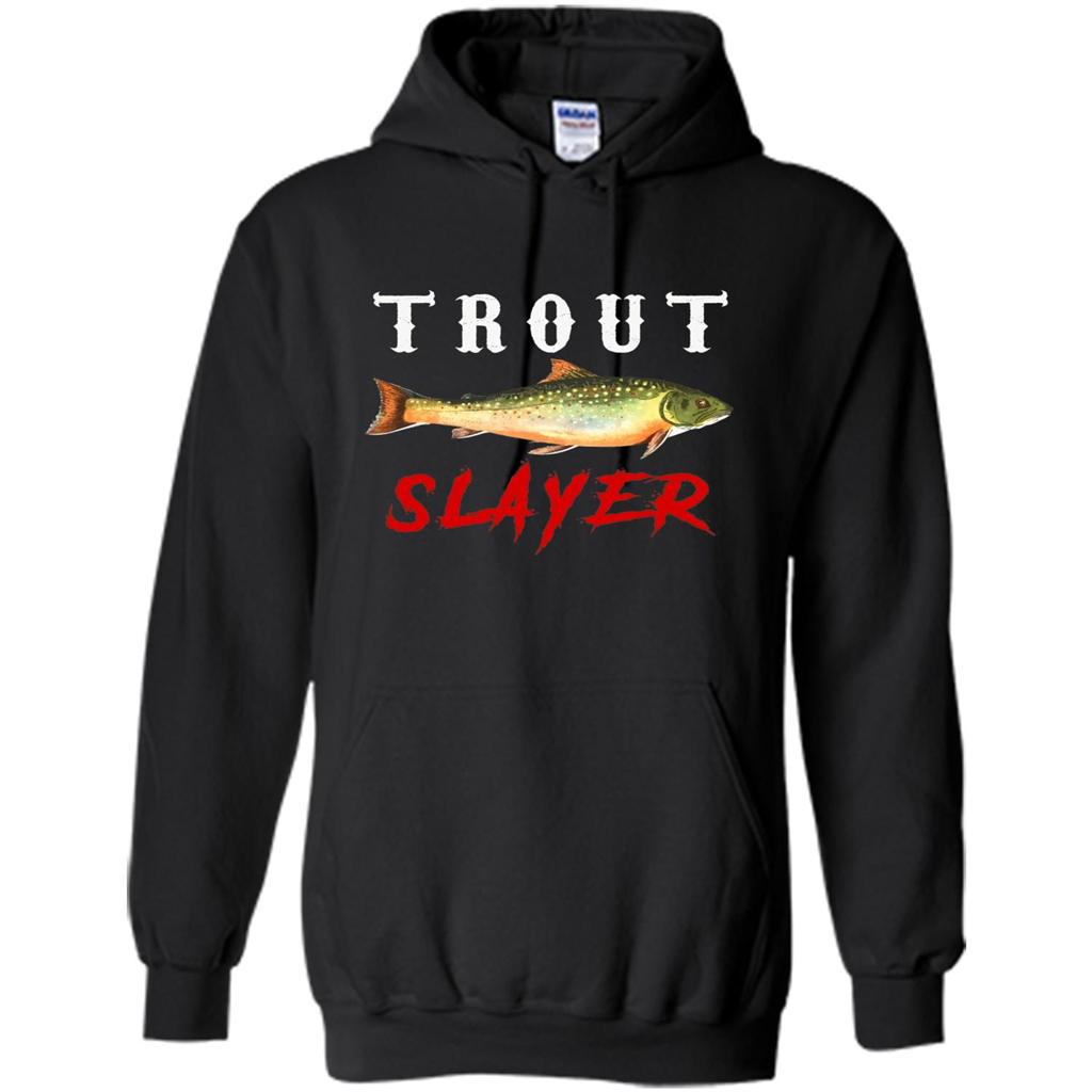 Fisherman T-shirt Trout Slayer T-Shirt Black