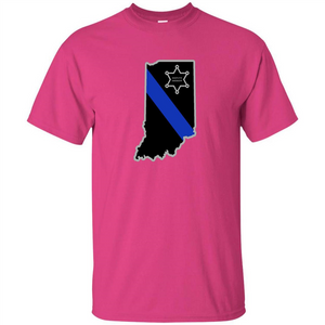 Indiana Sheriff Deputy Thin Blue Line Deputy Sheriff T-shirt