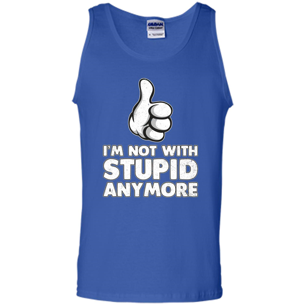 I'm Not With Stupid Anymore T-shirt Royal