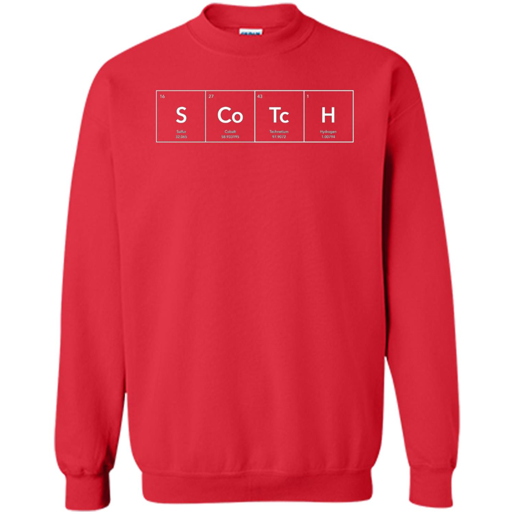 Scotch Periodic Table of Elements Funny T-shirt Red
