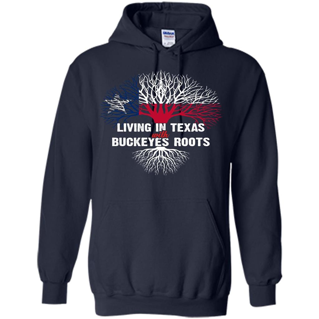 Living In Texas With Buckeyes Roots T-shirt Navy