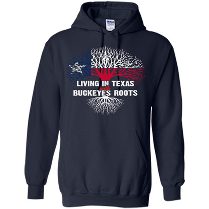 Living In Texas With Buckeyes Roots T-shirt Navy