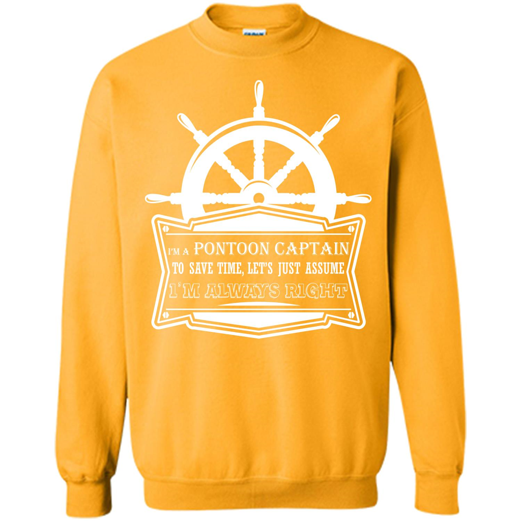 I'm A Pontoon Captain T-shirt Gold