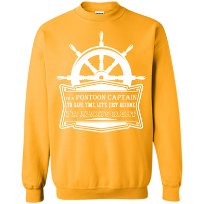 I'm A Pontoon Captain T-shirt Gold