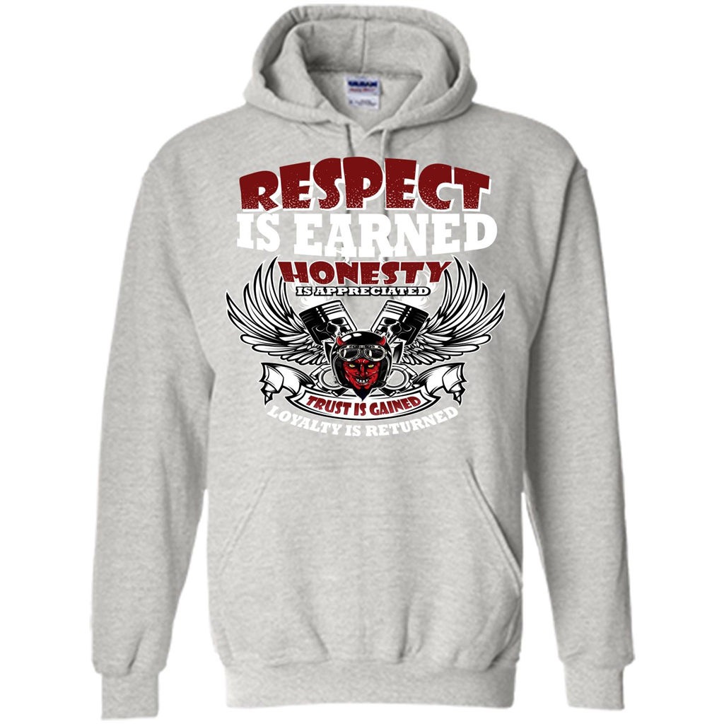 Motor T-shirt Trust Is Gained Loyalty Is Returned Ash