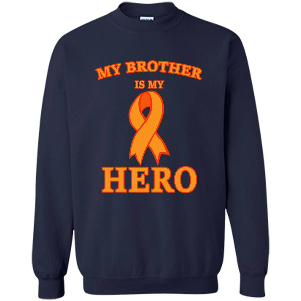 Cancer Awareness T-shirt My Brother Is My Hero Navy