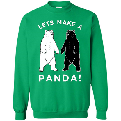 Funny Panda T-shirt Lets Make A Panda T-Shirt Irish Green