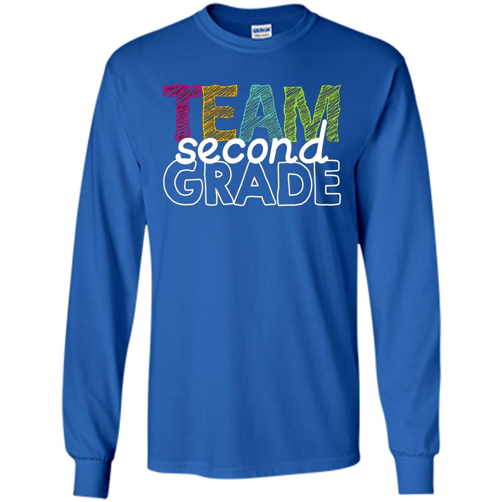 Team Second Grade Teacher T-Shirt Royal