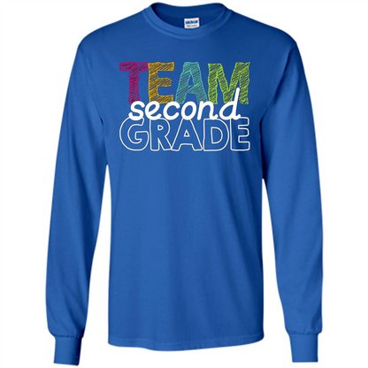 Team Second Grade Teacher T-Shirt Royal
