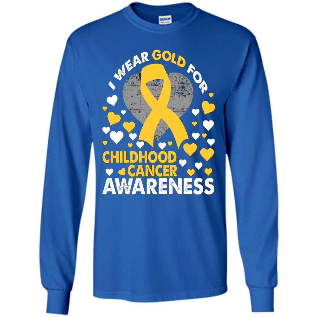I Wear Gold For Childhood Cancer Awareness T-shirt Royal