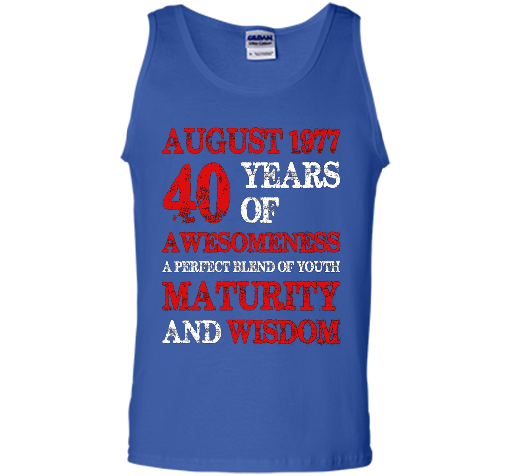 Vintage Limited August 1977 Edition - 40th Birthday Gift shirt Royal