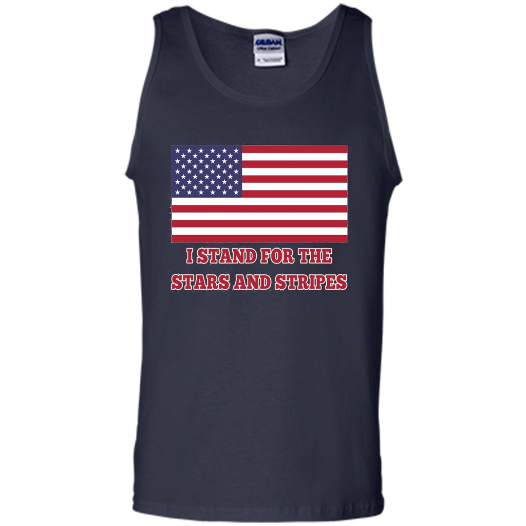 I Stand For The Star And Stripes American Flag T-shirt Navy