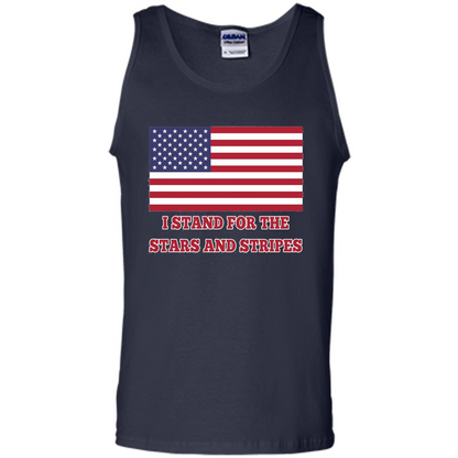 I Stand For The Star And Stripes American Flag T-shirt Navy