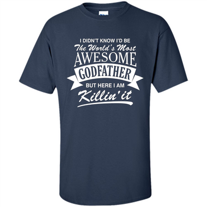 Men's World's Most Awesome Godfather T-shirt Navy