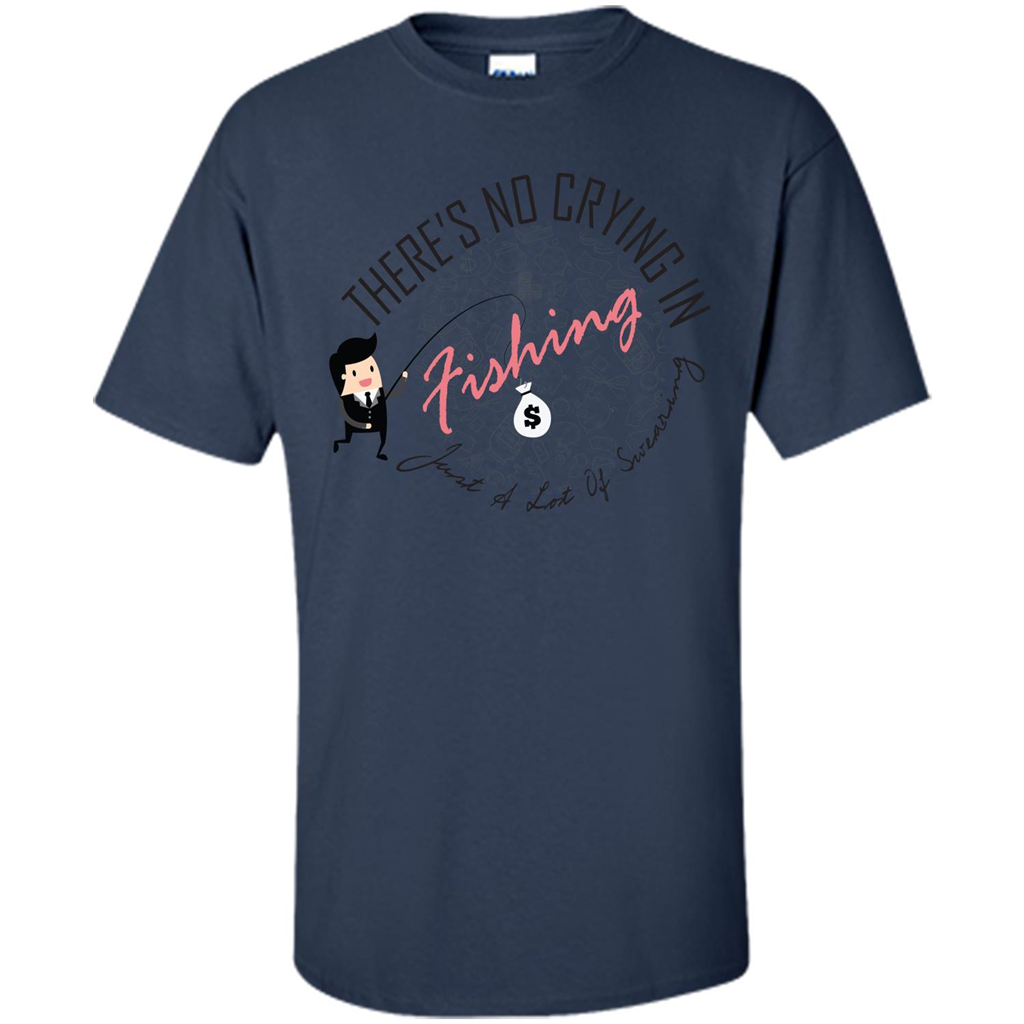 No Crying Fishing T-shirt Navy