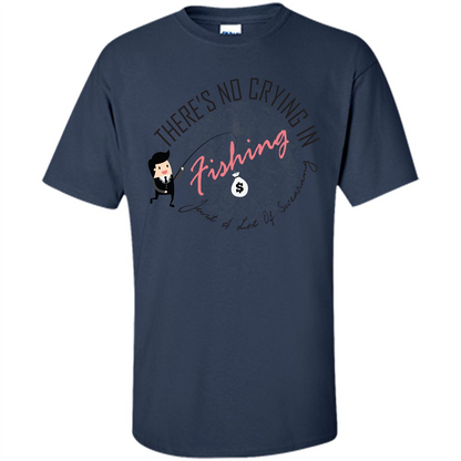 No Crying Fishing T-shirt Navy