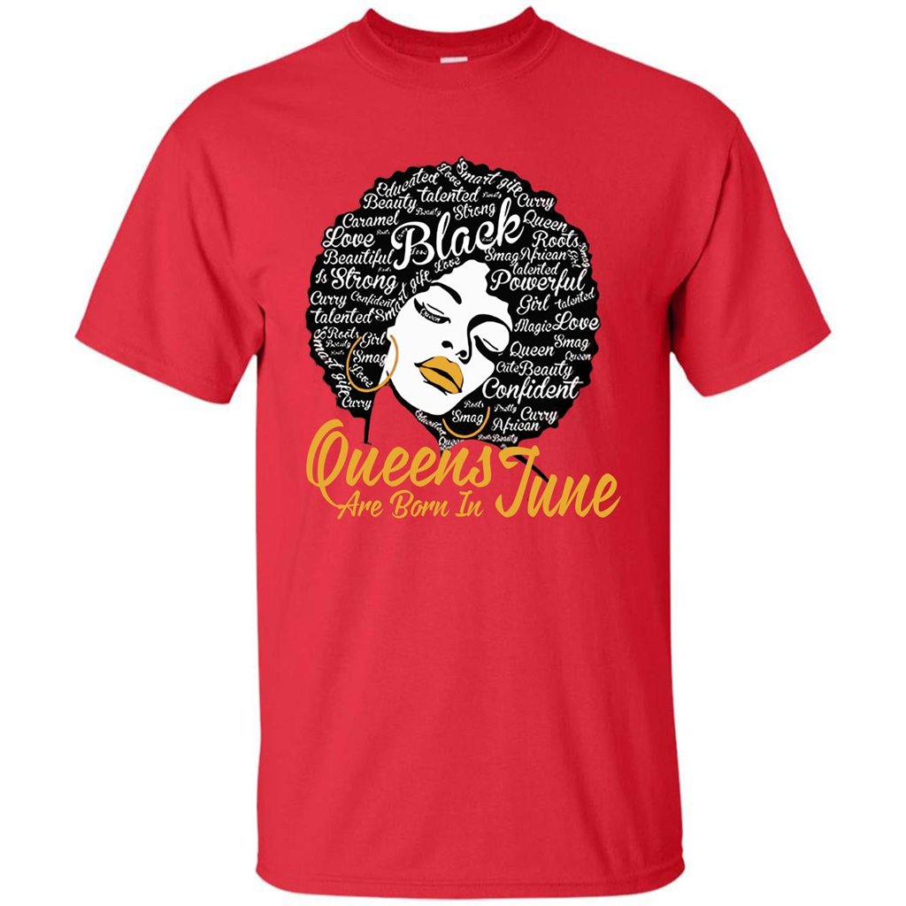 Queen Are Born In June T-shirt Red