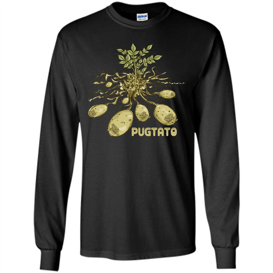 Pug Lover T-shirt Pug Potato Pugtato Black