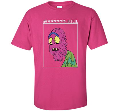 Rick &amp; Morty Aww Bitch shirt Heliconia