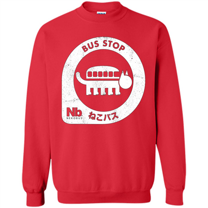 Neko Bus Stop T-shirt Red