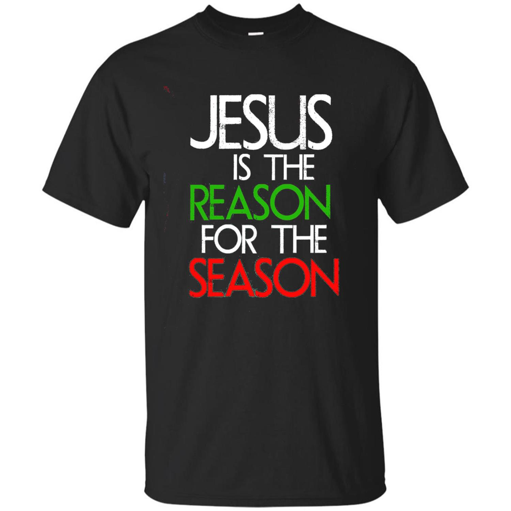 Jesus Is The Reason For The Season Christmas Christian T-Shirt Black