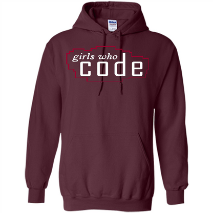Coder T-shirt Girls Who Code T-shirt Maroon