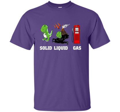 Dinosaur Solid Liquid Gas T-shirt Purple