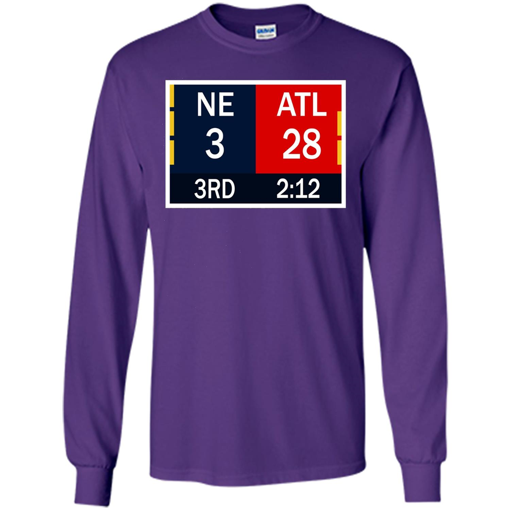 NE 3 ATL 28 Final T-shirt 2 Sides 1 Game Purple