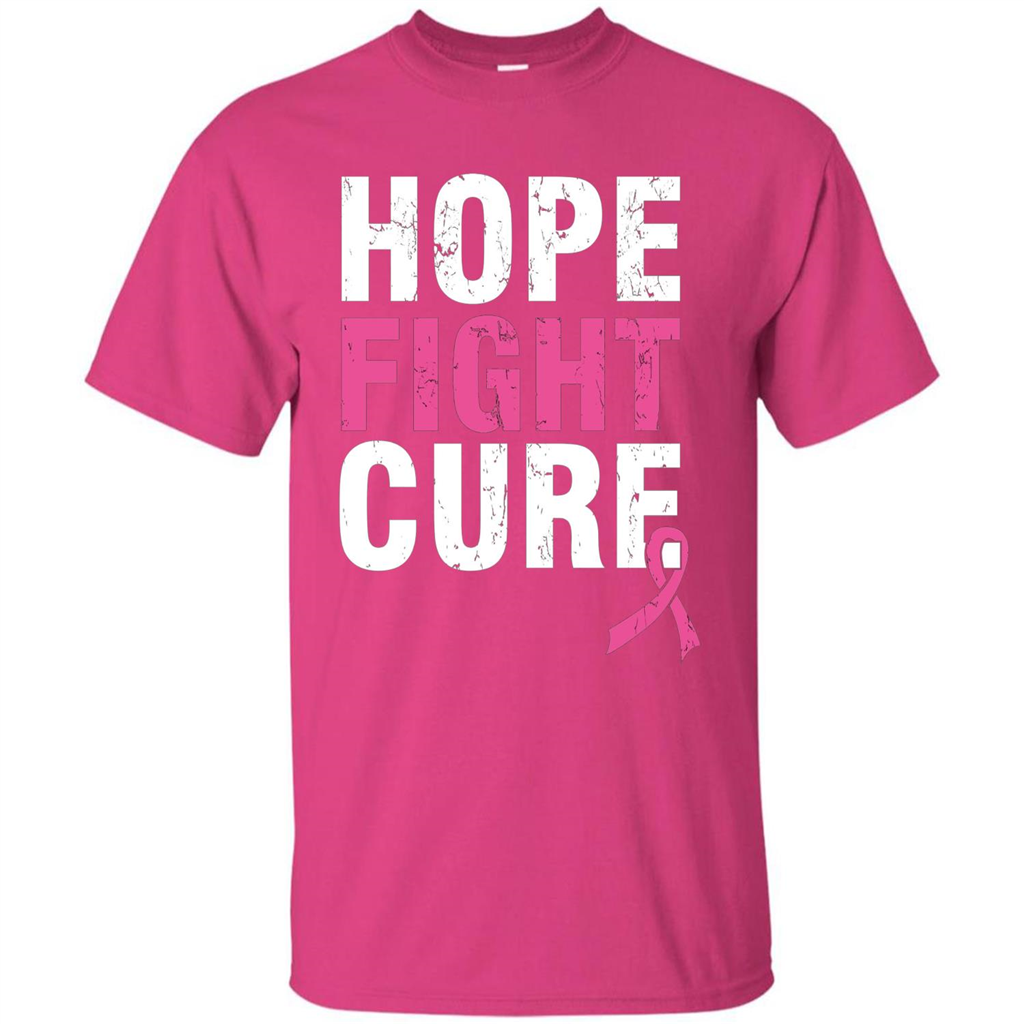 Breast Cancer Awareness T-shirt Hope Fight Cure Heliconia