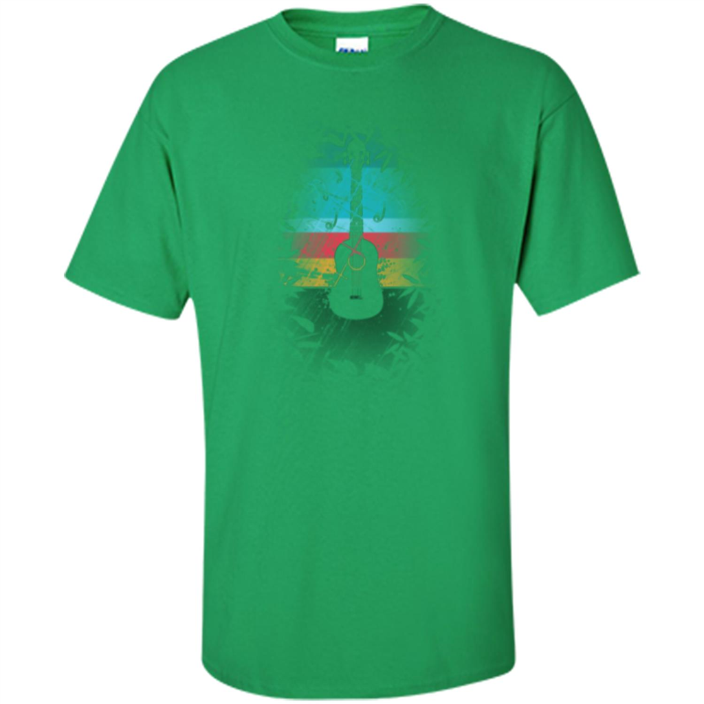 Guitar Vintage Sunset Uke And Instruments T-shirt Irish Green