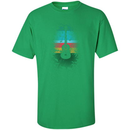Guitar Vintage Sunset Uke And Instruments T-shirt Irish Green
