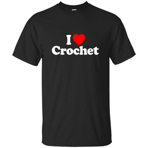 I Love Heart Crochet T-shirt