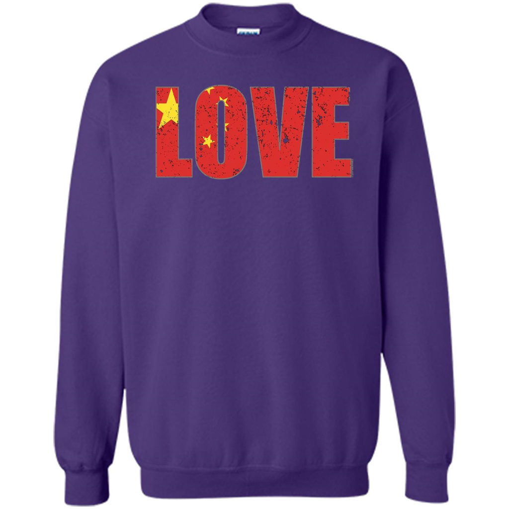 I Love China Flag T-shirt Orange
