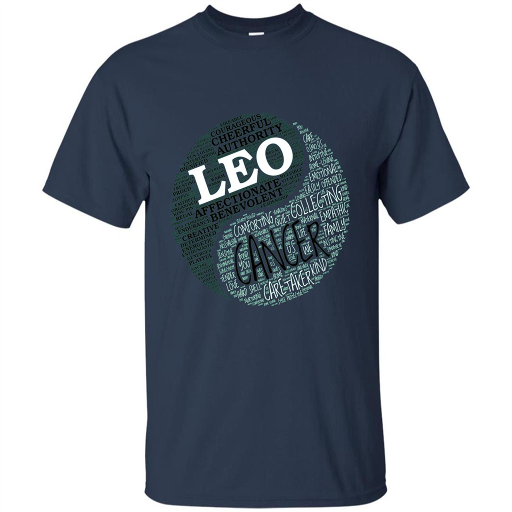 Zodiac Facts T-shirt Women Leo and Cancer T-shirt Navy