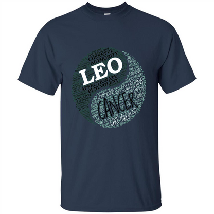 Zodiac Facts T-shirt Women Leo and Cancer T-shirt Navy