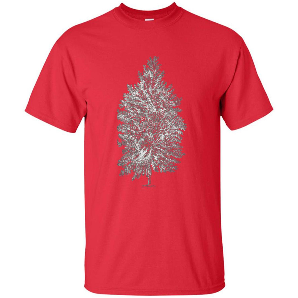Poplar Tree T-shirt. Tree Poplar Tree Woodsman T-shirt Red